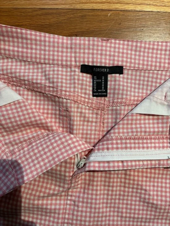 Forever 21 Pink Gingham A-Line Mini Skirt - Picture 5 of 7